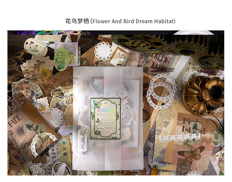 Vintage Journaling Kit with Stickers, Papers & Embellishments